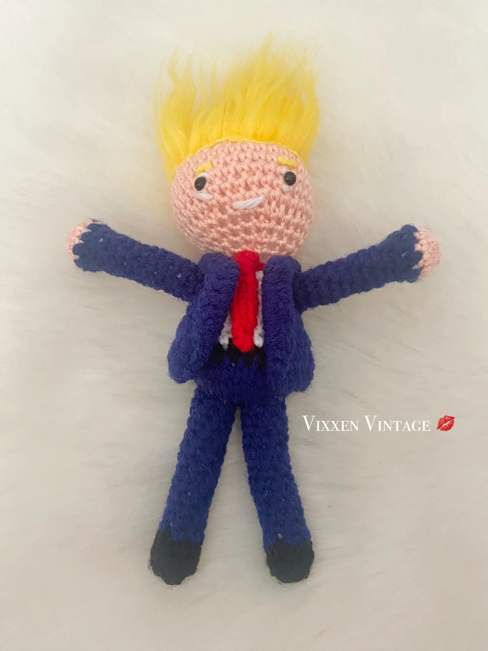 AMERICAN REPUBLICAN PRESIDENT DONALD J. TRUMP AMIGURUMI CROCHET DOLL